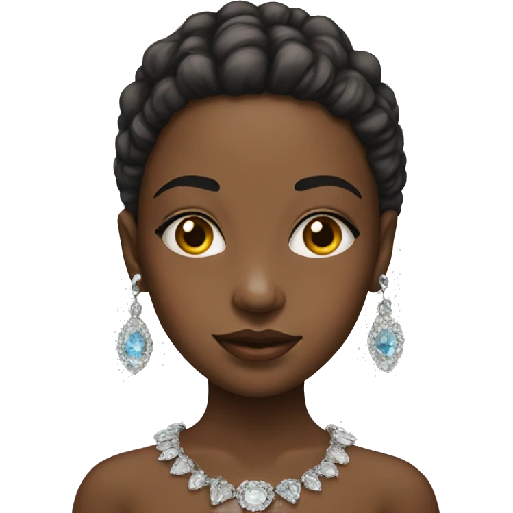 portrait of a girl with jewelry emoji