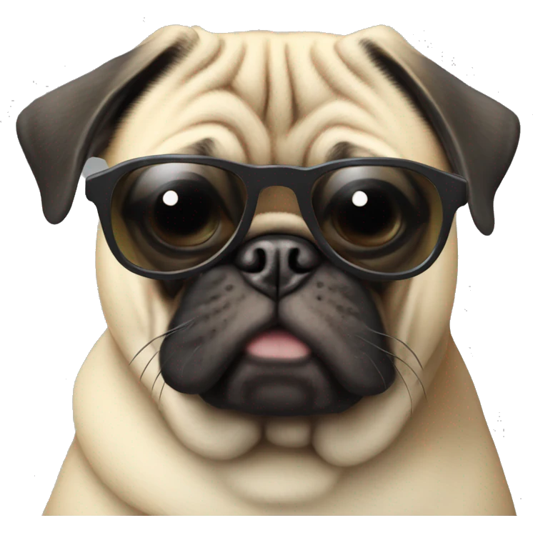 pug in sunglasses emoji