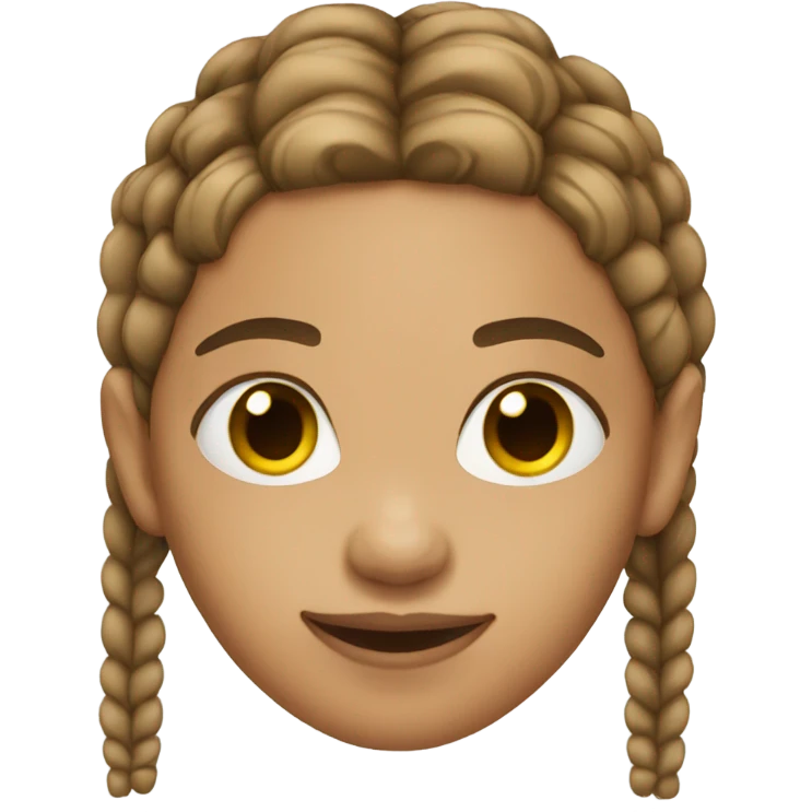 Light skin with braids emoji