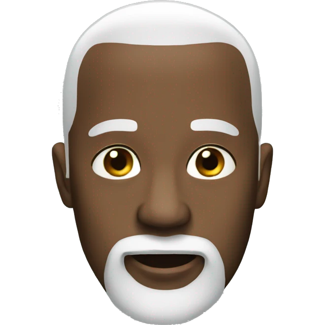 black male bald white beard emoji