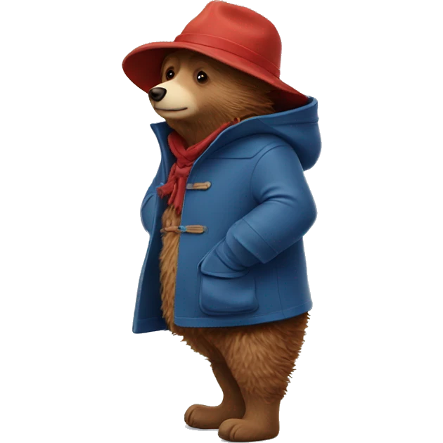 Paddington wearing winter clothes emoji