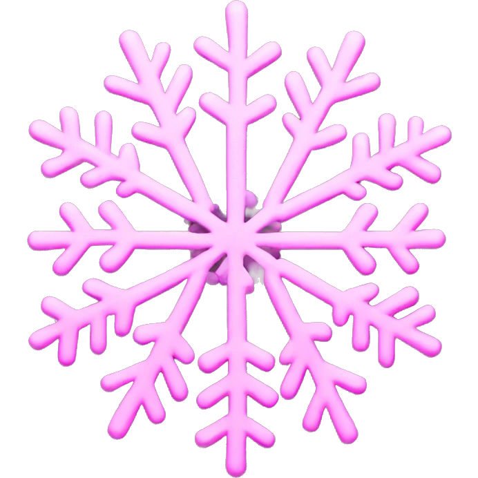 Pink snowflake emoji