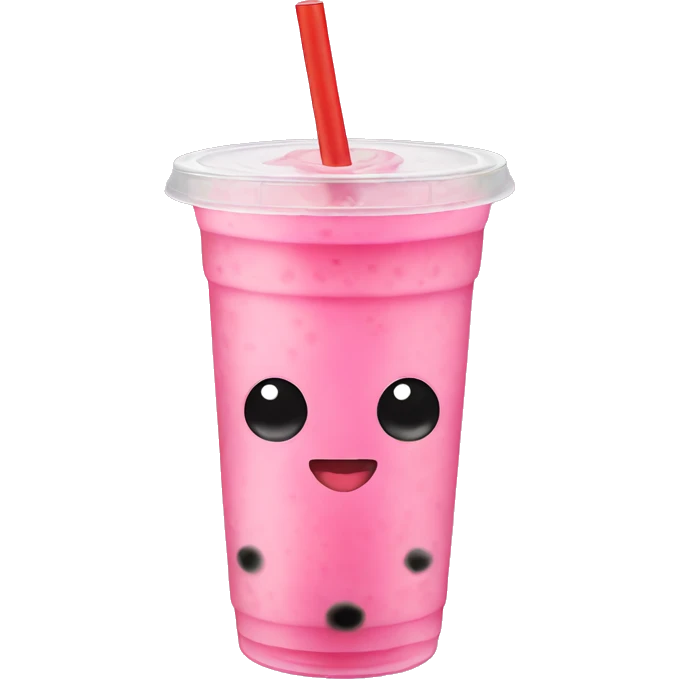 Pink bubble tea  emoji