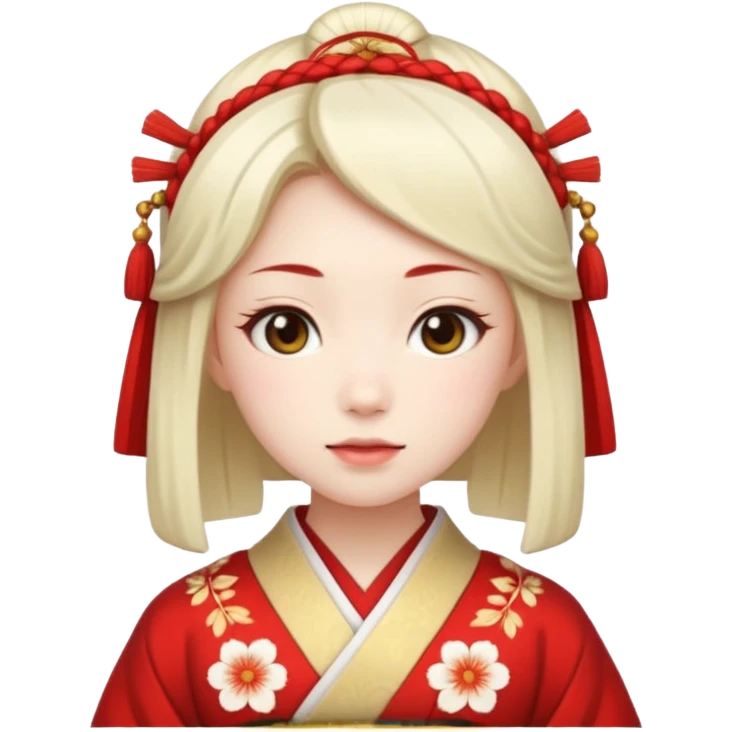 japanese girl in traditional costume emoji