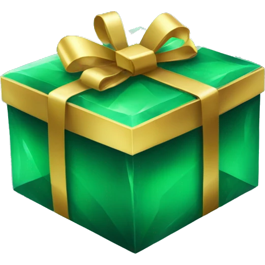 emerald gift box emoji