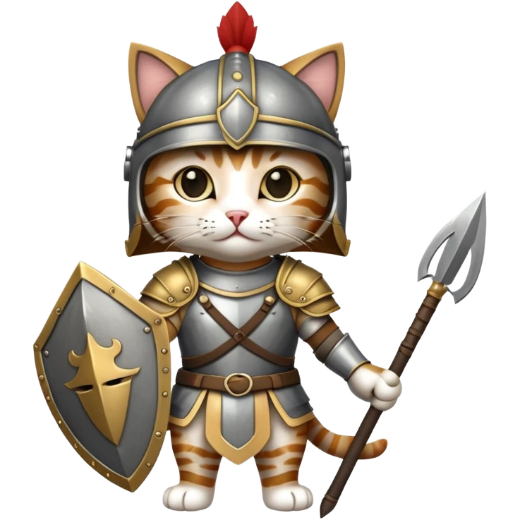 cat dressed as a trojan warrior emoji