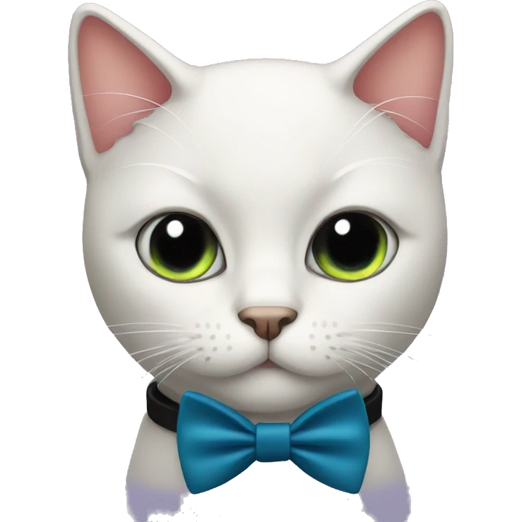 black cat wearing bow tie emoji