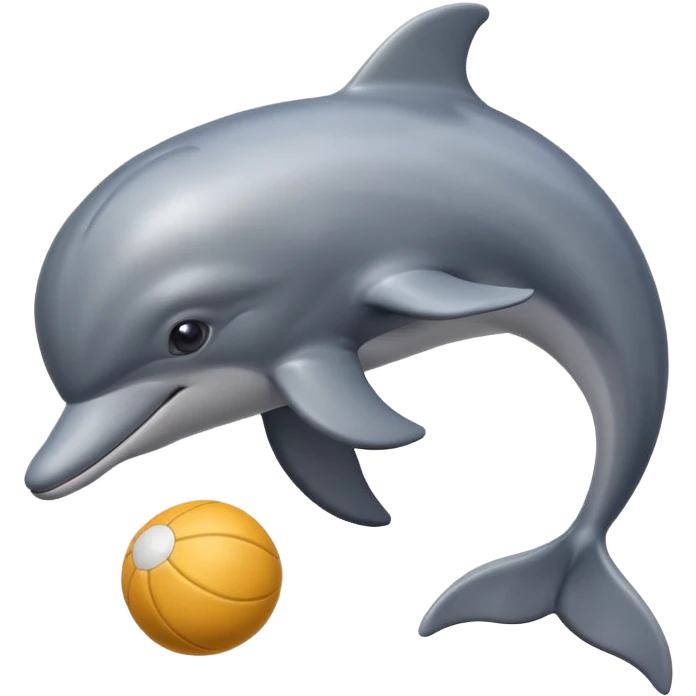 Dolphin with ball emoji