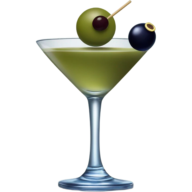 Dirty martini with bleu cheese olives emoji