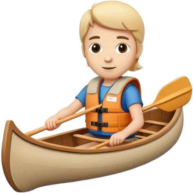 Beige canoe with me in it emoji