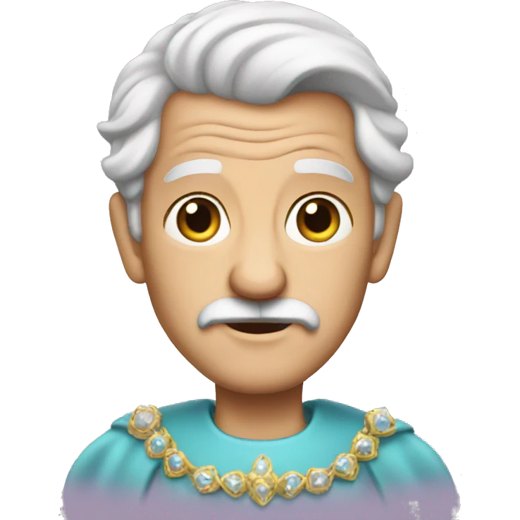 Old man in a princess outfit emoji