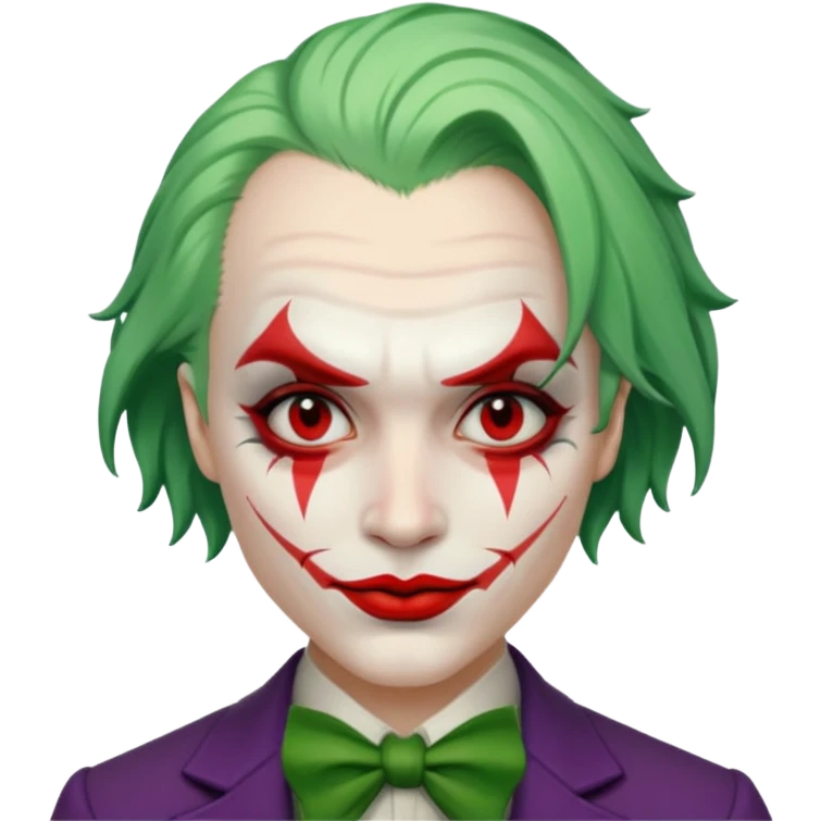 Jocker mais real  rosto branco emoji
