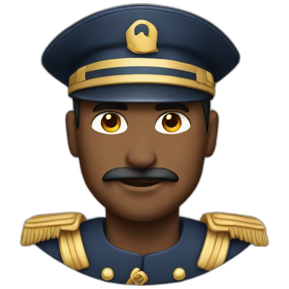 male kaptain with hat emoji