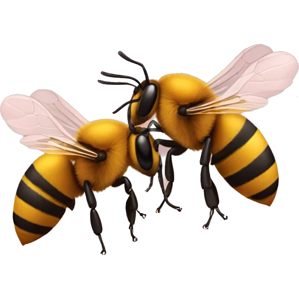 two bees in love emoji