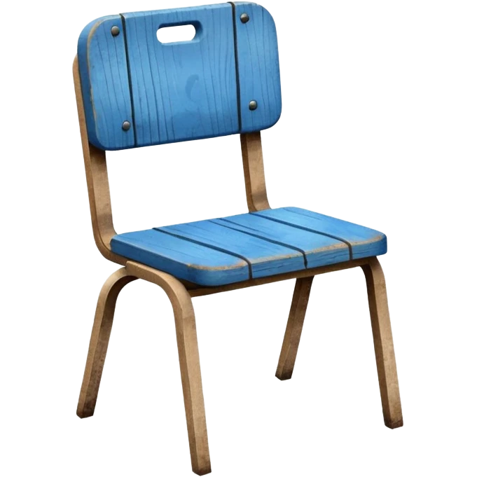 blue school chair emoji