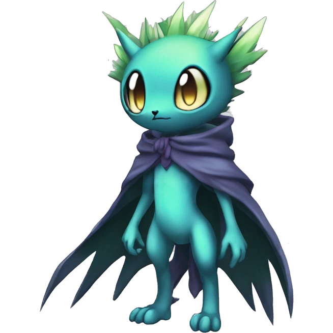 cute cool edgy sharp eldritch ethereal Digimon-Fakemon-animal full body emoji