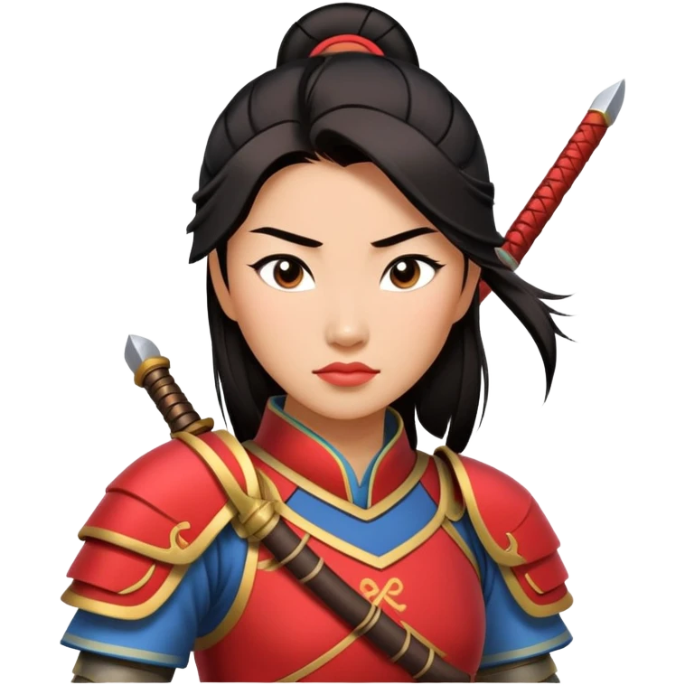 Mulan Chinese warrior woman emoji