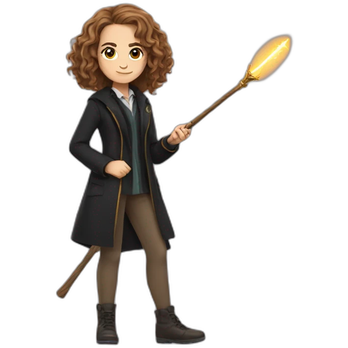 Hermione Granger with madgic wand emoji