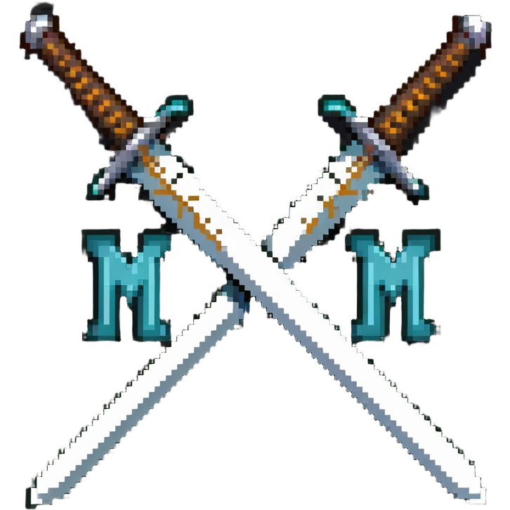 two crossed swords with the letter M emoji