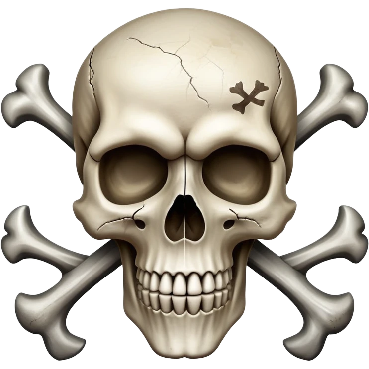 A skull with crossbones, representing death emoji