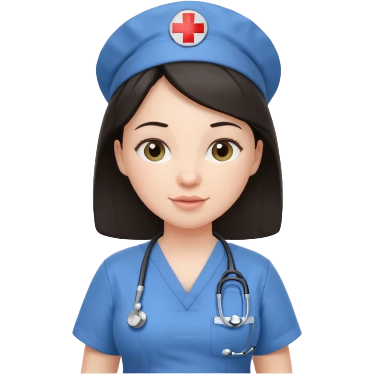 pregnant dark haired nurse emoji