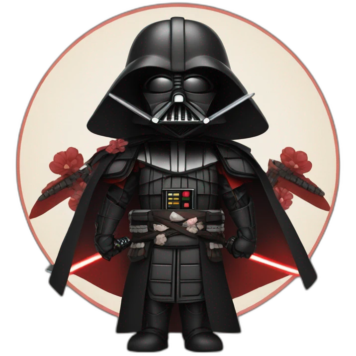 Darth Vader as a classic Japanese Samurai emoji