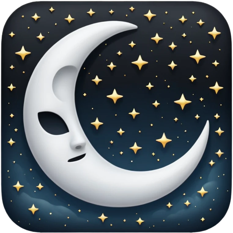 black half moon emoji