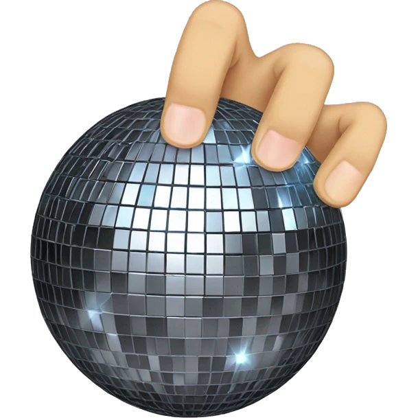 Disco ball middle finger emoji