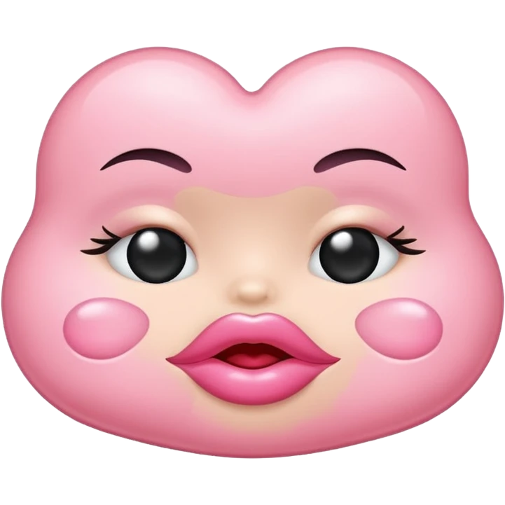 baby pink kiss mark emoji