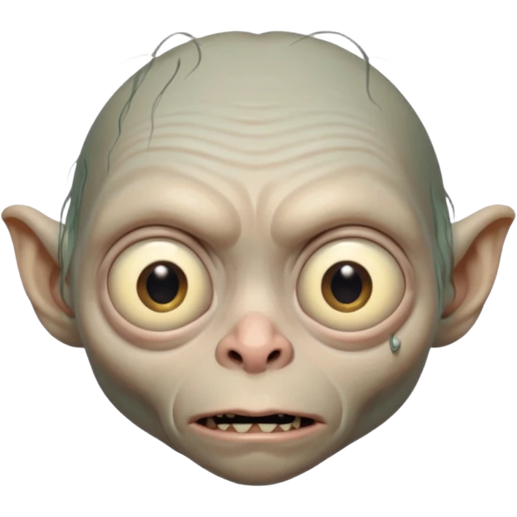 Gollum with a nose ring  emoji