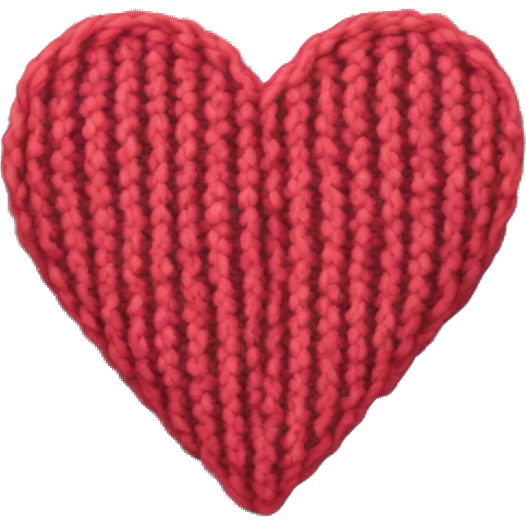Knitted heart emoji