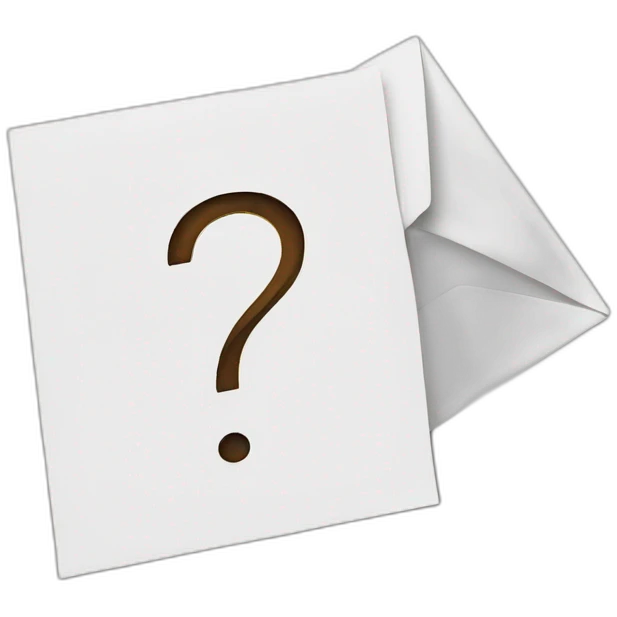 question mark on a white envelope emoji