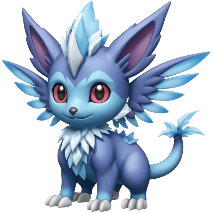 Elemental plum-plumed dark dusky mechanical frosty fairy-like fantasy epic rare Glalie-Sneasel-Togetic-Pokémon-Fakémon-hybrid-creature emoji
