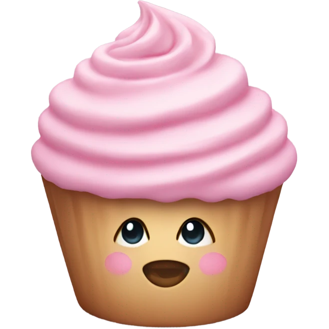 pastel pink cupcake emoji