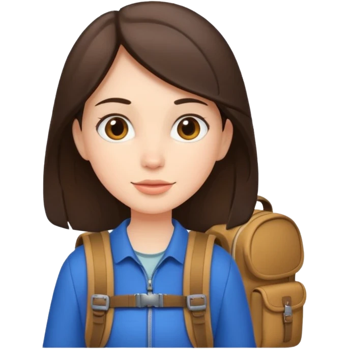 I love you heart brunette traveling  emoji