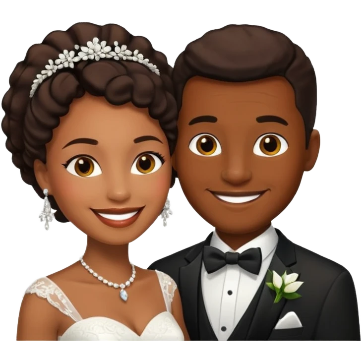 need an image of an african american wedding couple emoji