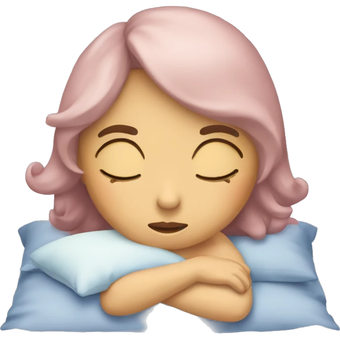 Fille mignonne qui dort tnquilemet emoji