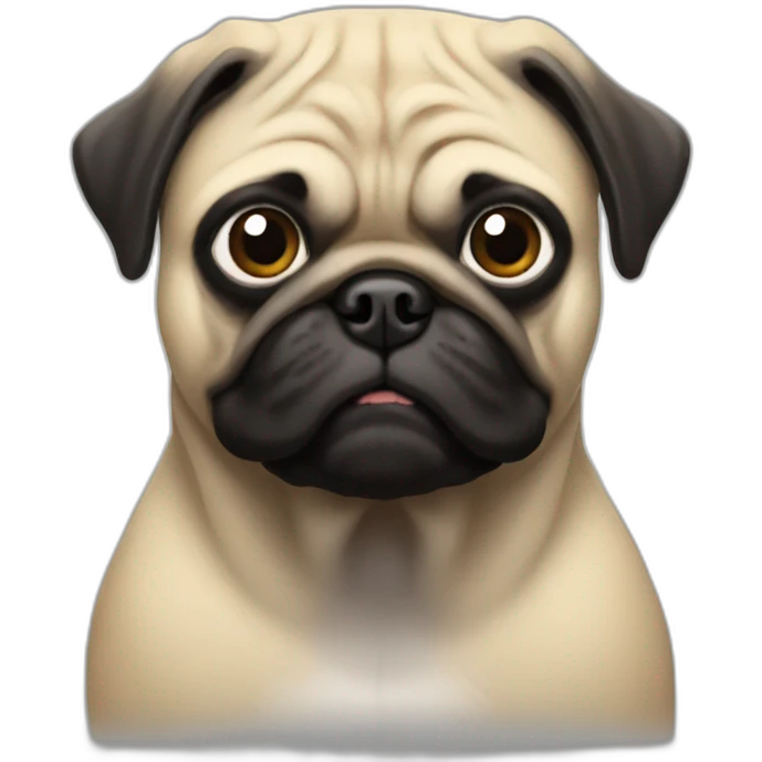 Pug wrestler emoji