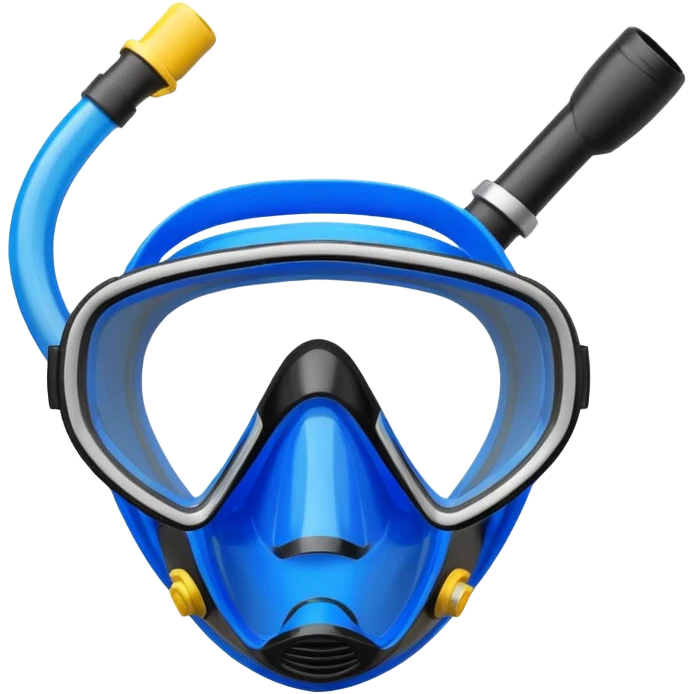 black and blue Snorkel mask emoji