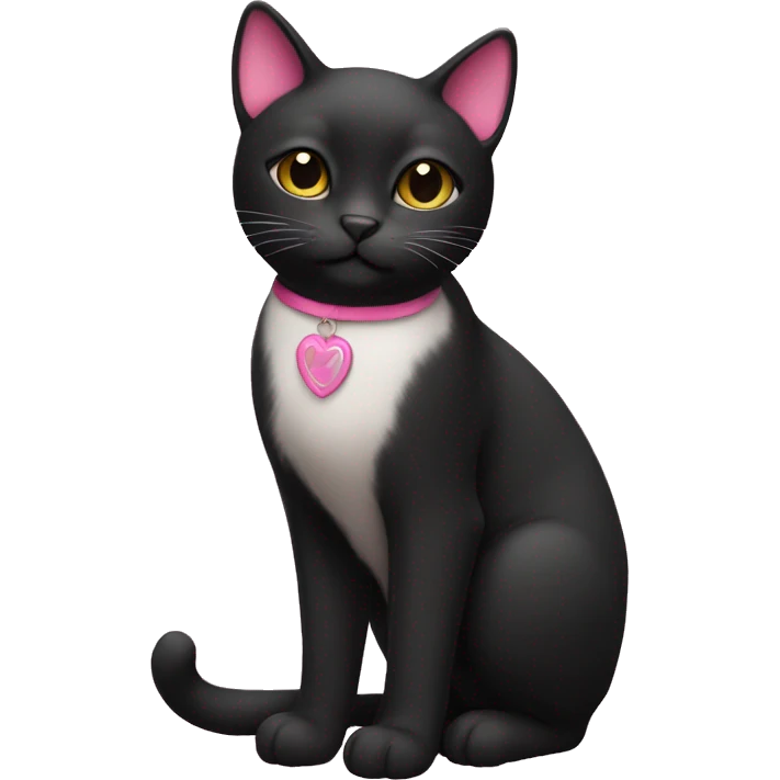 black pink cat emoji