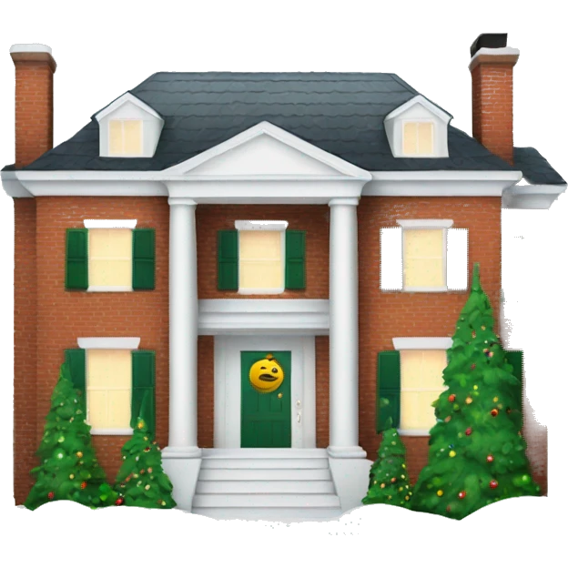 Big white house on Christmas  emoji