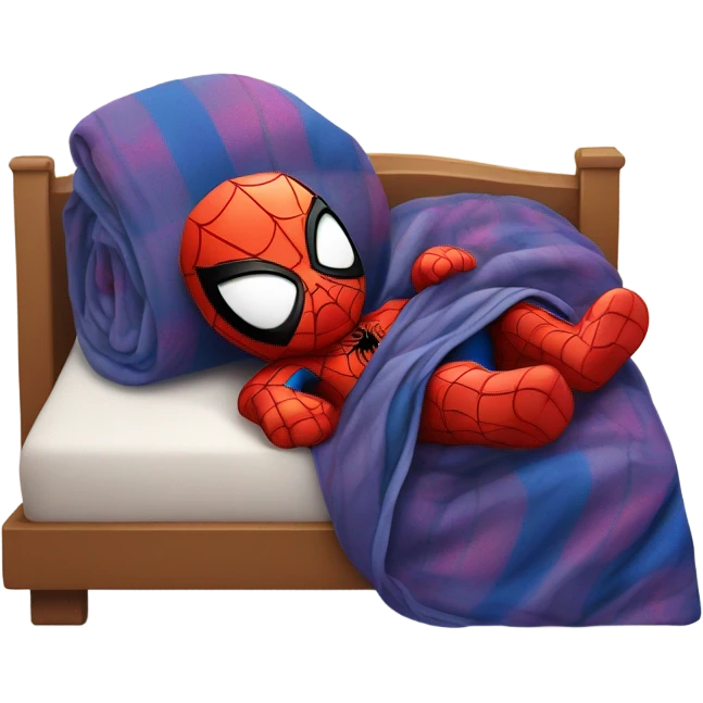 spider man sleeping bed cute  emoji