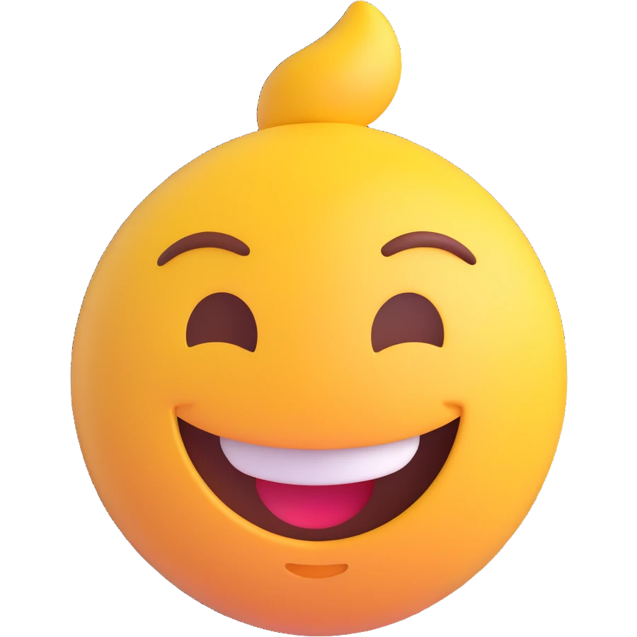 smiling face, 3D emoji style emoji