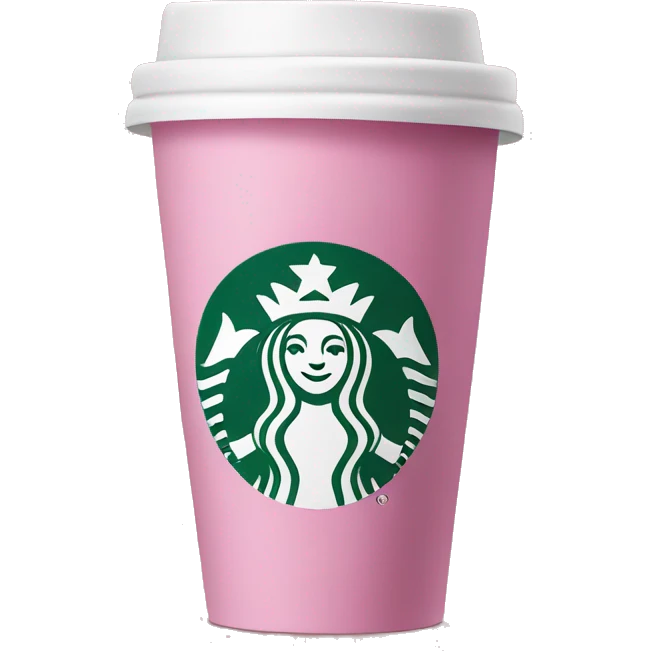 starbucks coffee cup pink logo emoji