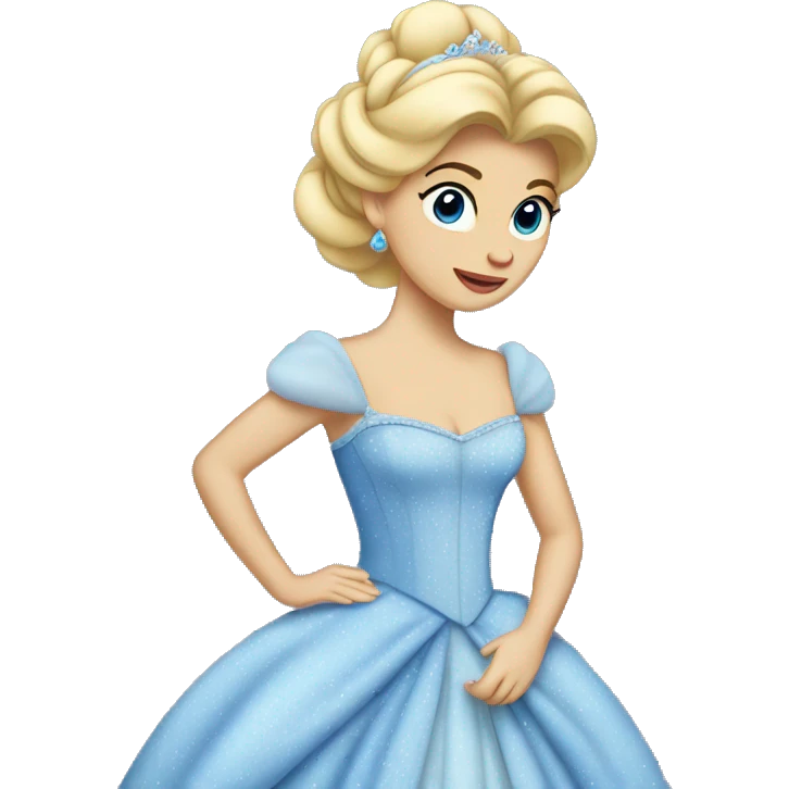 Cinderella in her dress emoji
