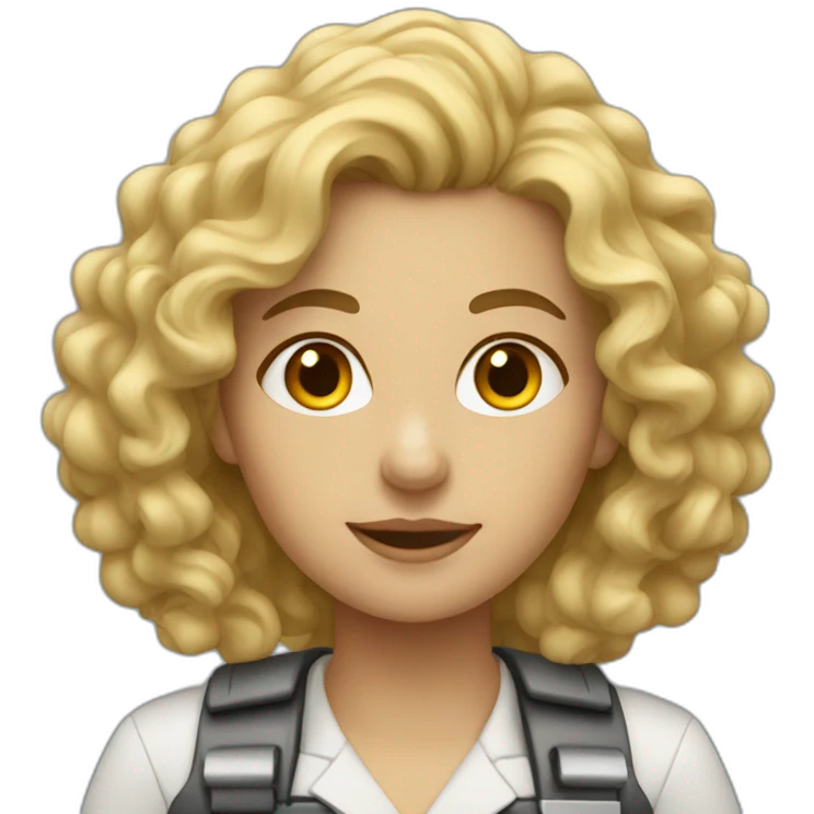 Engineer Woman with Blonde curly hair emoji