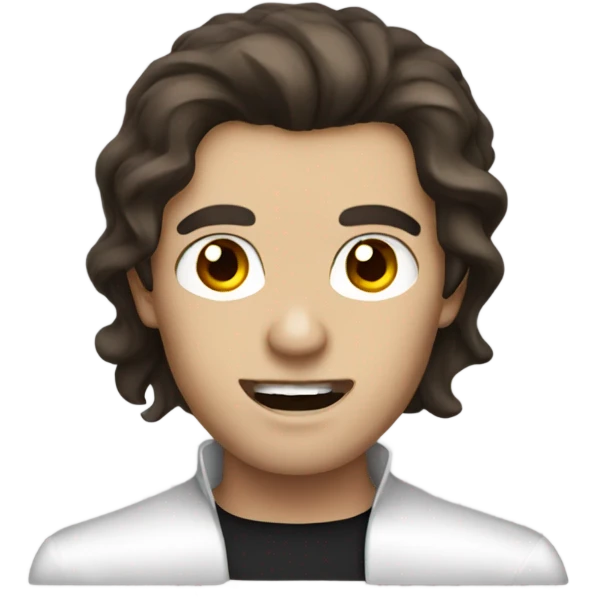 A vampire with brunette hair emoji