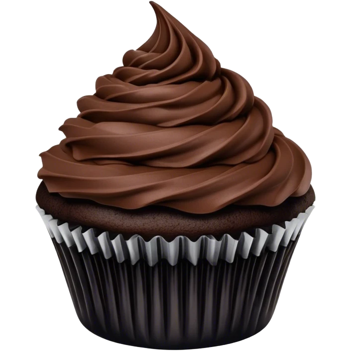 Classy black gothic cupcake emoji
