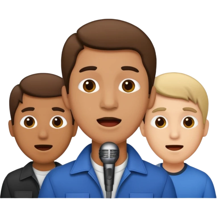 Man Singing waiting in line emoji