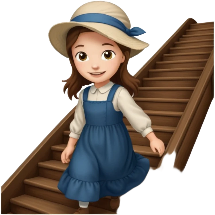 AMISH GIRL SLIDER DOWN STAIRS emoji